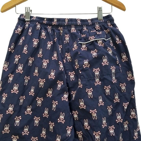 Psycho Bunny by Robert Godley Blue Gray Cotton Pajama Sleepwear Mens Pants Small - Picture 4 of 11